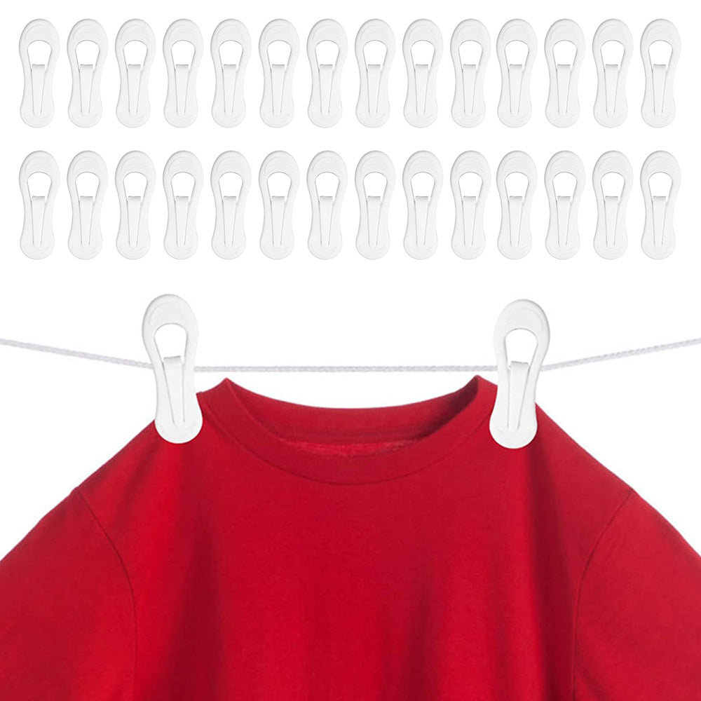 30 Pack Anti Slip Clips for Garments Socks Snacks Hanger Clips for Home