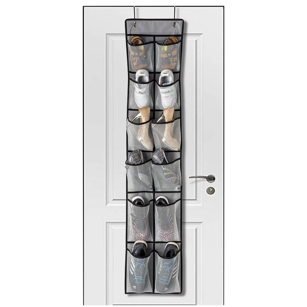 12 Pockets Hanging Shoe Storage Over The Door Shoe Organizer Shoe Rack Holder