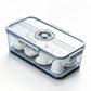 Transparent Bread Box with Timer Drainboard Lid Kitchen Storage Container for Food