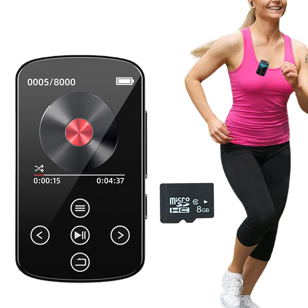 MP3 Player With Bluetooth Clip Music Voice Recorder With Memory Card