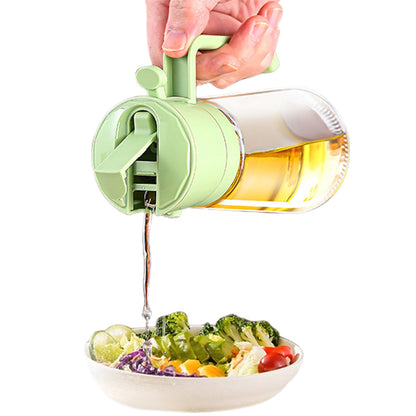 2 in 1 Olive Oil Dispenser with Pouring and Spraying Function 470ml Capacity