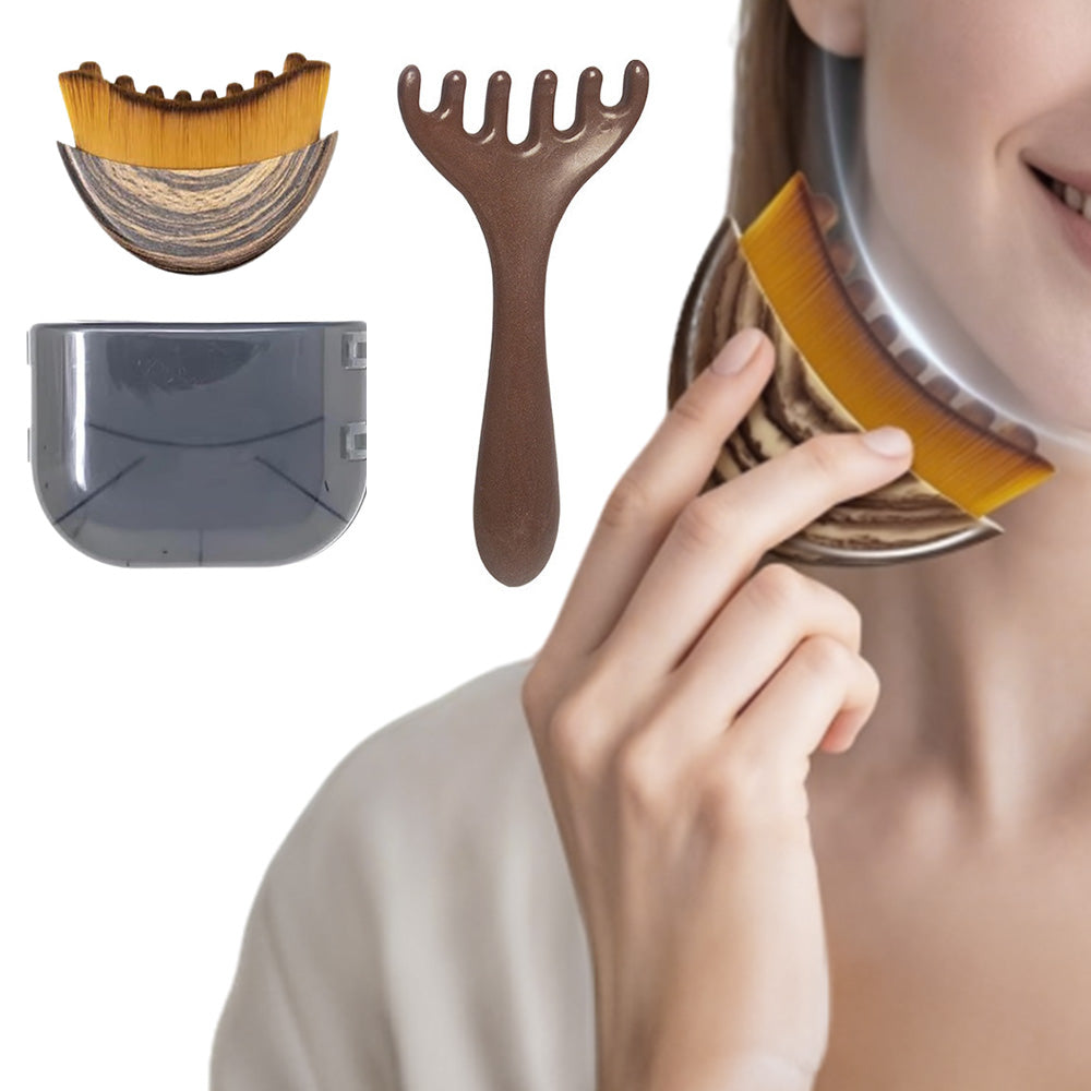 Lymphatic Contour Face Brush Lymphatic Drainage Brush for Sculpting Anti-Puffiness