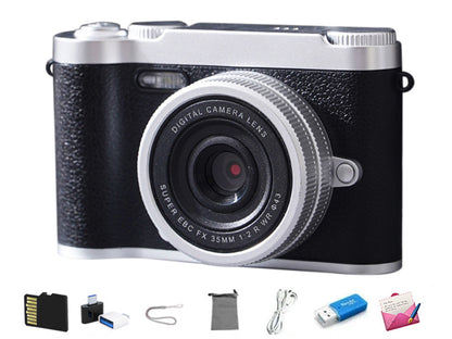 Dual Lens 4K Digital Camera 50MP Compact Vlogging Camera with 512GB Card