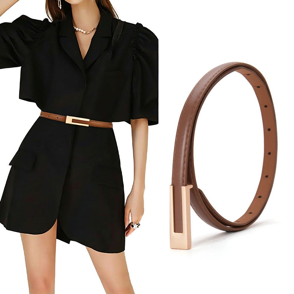 Vintage Womens PU Leather Casual Belt for 72 to 94cm Waist