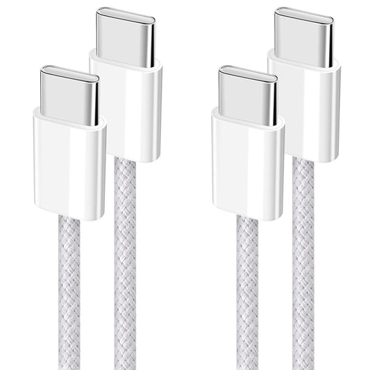 2Pcs 2M USB C to USB C Charger Cable Nylon Braided Fast USB C to C Charger Cable USB Charging Cable