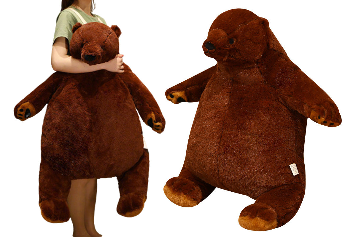 Giant Brown Bear Stuffed Animal for Adults Stress Relief Anti-Anxiety Cuddly Bear Toy