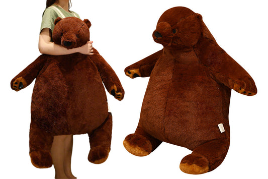 Giant Brown Bear Stuffed Animal for Adults Stress Relief Anti-Anxiety Cuddly Bear Toy
