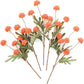 5 Pack Stem Cloth Dandelion Ball Artificial Flowers with Bendable Stems