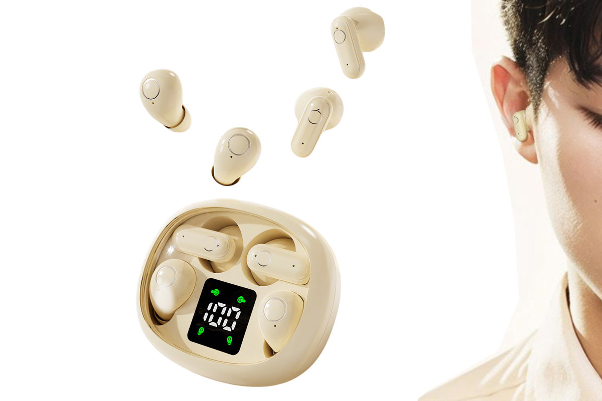 2 Pairs Wireless Earbuds Bluetooth Earphones with LED Digital Display Charging Case