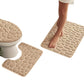 3Pcs Bathroom Mat Set Pebble Pattern Foam Bath Rug Washable Bath Mats for Bathroom Floor
