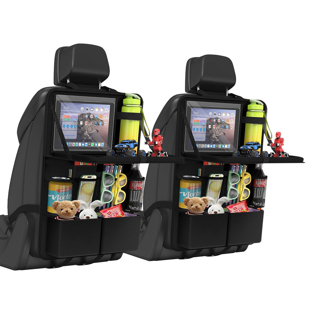 2XCar Backseat Organizer with Foldable Tray Table Road Trip