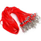 50 Flat Polyester ID Badge Lanyards with 360 Degree Swivel Hooks