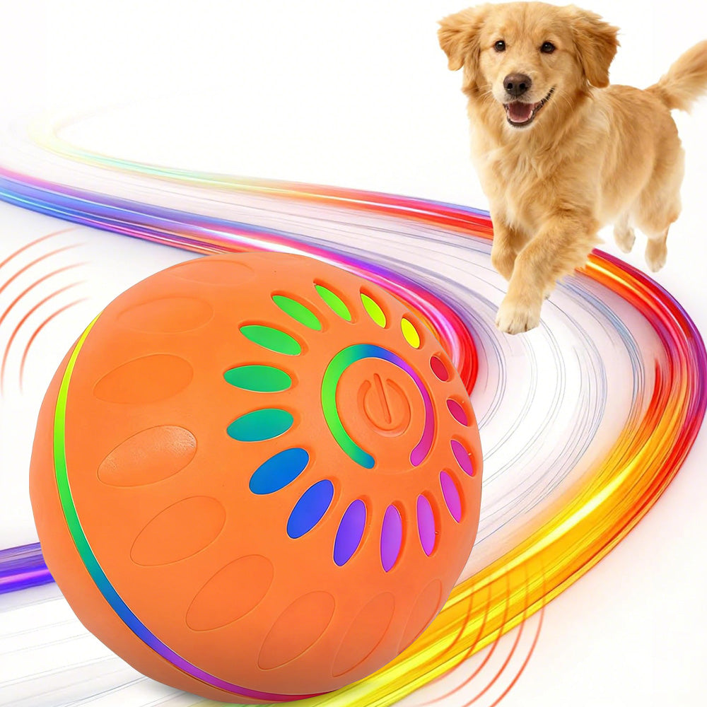 Interactive Dog Ball Toy Smart Moving Bouncing Dog Ball with LED Lights for Dogs Puppies