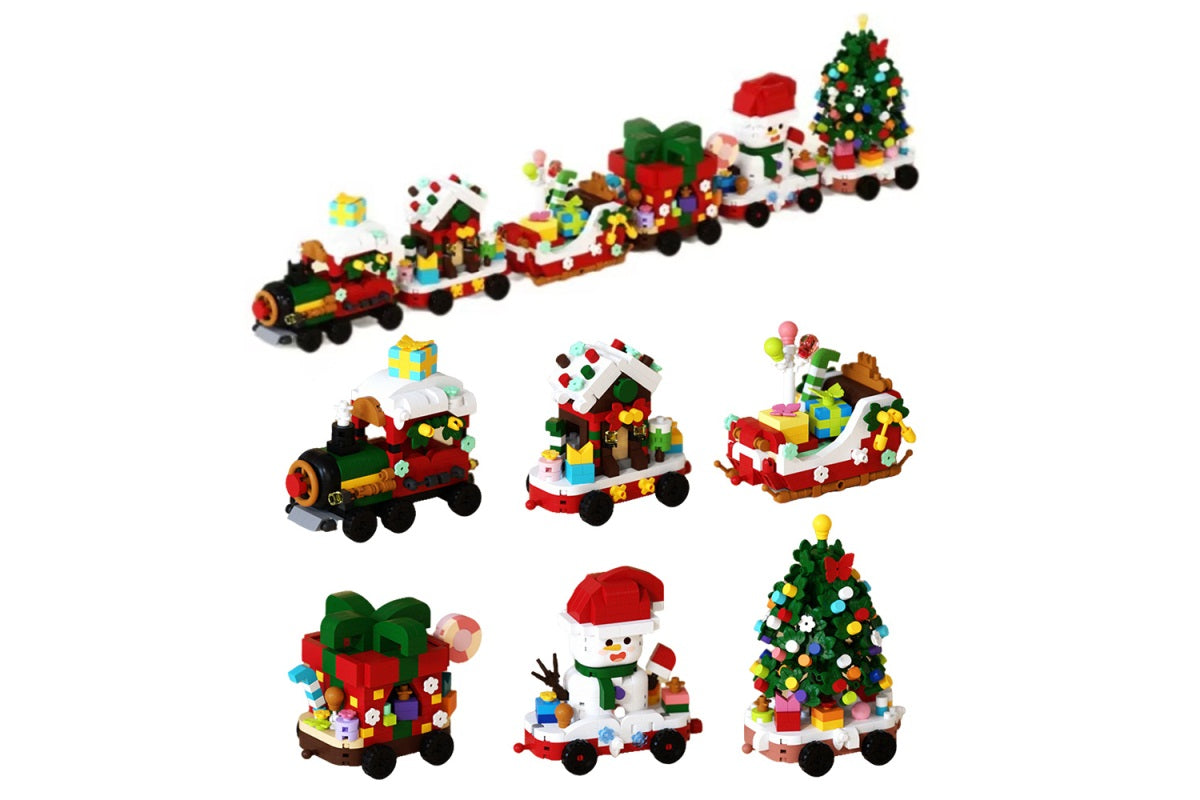 Christmas Building Blocks Set Xmas Building Figures DIY Stocking Stuffers