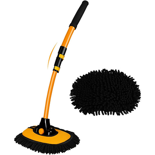 15 Degree Curved Telescopic Car Wash Mop Brush Kit Vehicle Cleaning Mop Tool