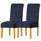 2Pcs Velvet Dining Chair Covers Stretch Slipcovers for Dining Room Chairs
