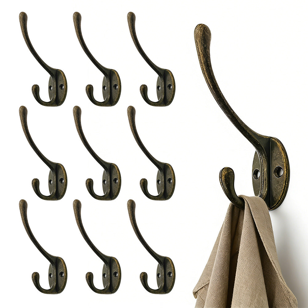 10Pcs Coat Hooks Wall Hooks Mounted Farmhouse Coat Hangers for Bags Caps Keys