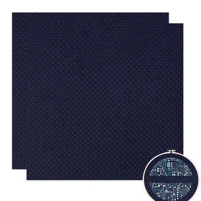 2 Pack 14 Count Precut Cotton Aida Cloth for Cross Stitch Embroidery-Navy