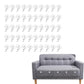 50 Pack Clear Spiral Pins for Bed Skirts Sofa Covers and Upholstery