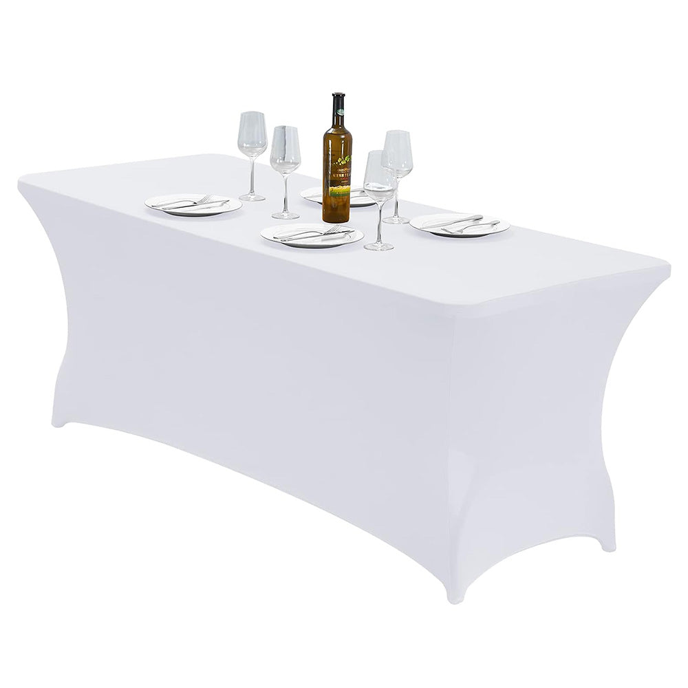 Spandex Fitted Tablecloth Rectangular Stretch Table Cover for Wedding Party