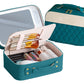 LED Mirror Makeup Case Hard Shell Rechargeable Lighted Cosmetic Organizer