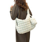 Puffer Tote Bag Quilted Puffy Crossbody Carryall Handbag
