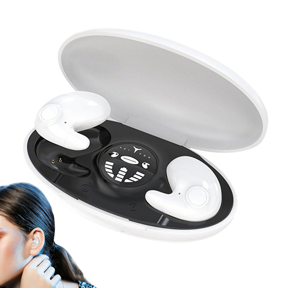 Ultra Thin Invisible Earphone Bluetooth 5.3 for Side Sleeping with LED Display
