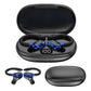 Wireless Bluetooth Earphones Over Ear Waterproof Sports Earbuds With LED Display Noise Cancelling Mic