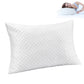 Cooling Shredded Memory Foam Pillows for Side Back Sleepers with Washable Cover-White