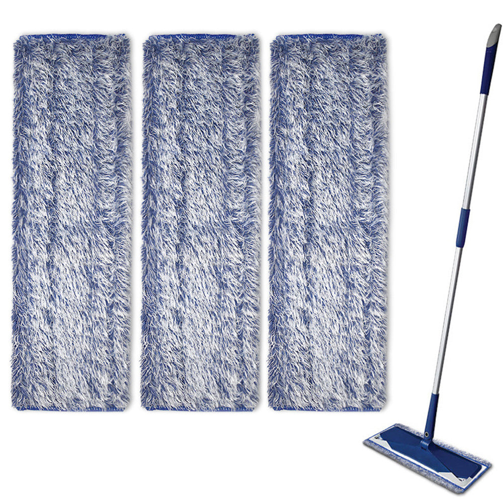 3PCS Reusable Microfiber Cleaning Pads Dry Wet Mop Cloth For Bona 18 Inch Mop