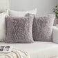 Two-Pack Plush Square Cushion Cases Pillow Covers