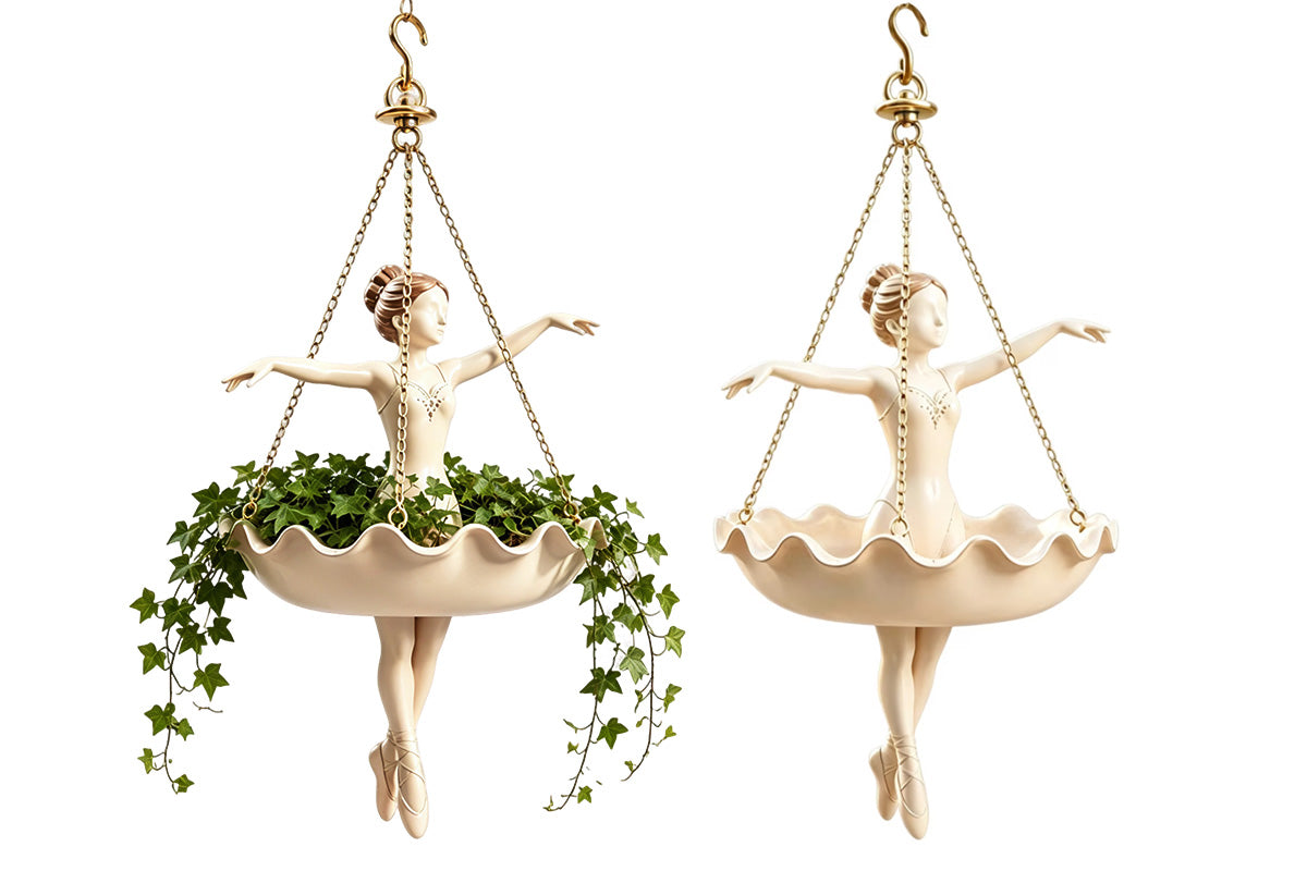 Resin Ballerina Hanging Planter Pot Hanging Flower Basket Home Decoration