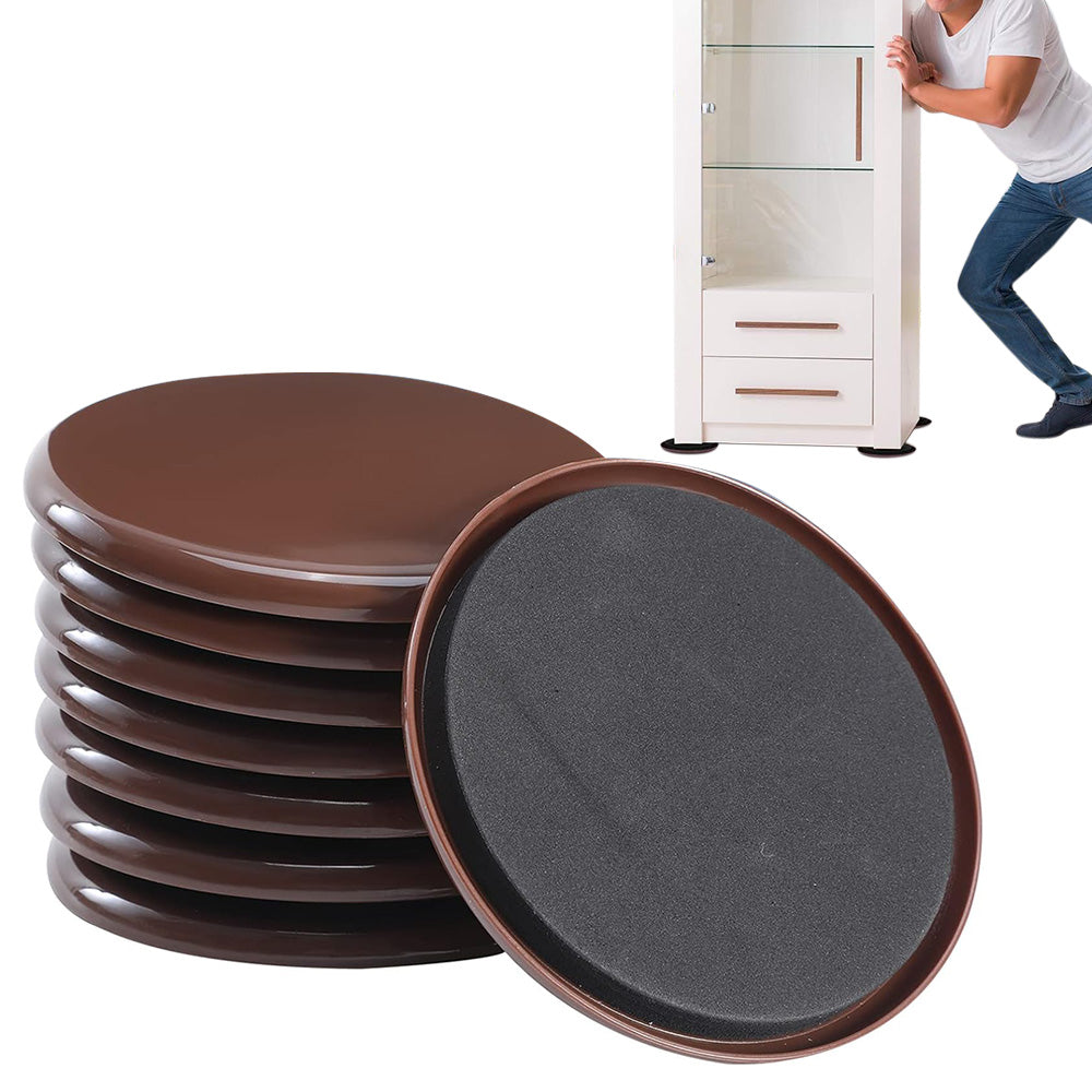 8 Piece Furniture Sliders Reusable Pads for Hardwood Floors and Carpet