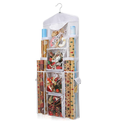 Wrapping Paper Storage Double Sided Hanging Gift Wrap Organizer Wrapping Paper Storage Bag