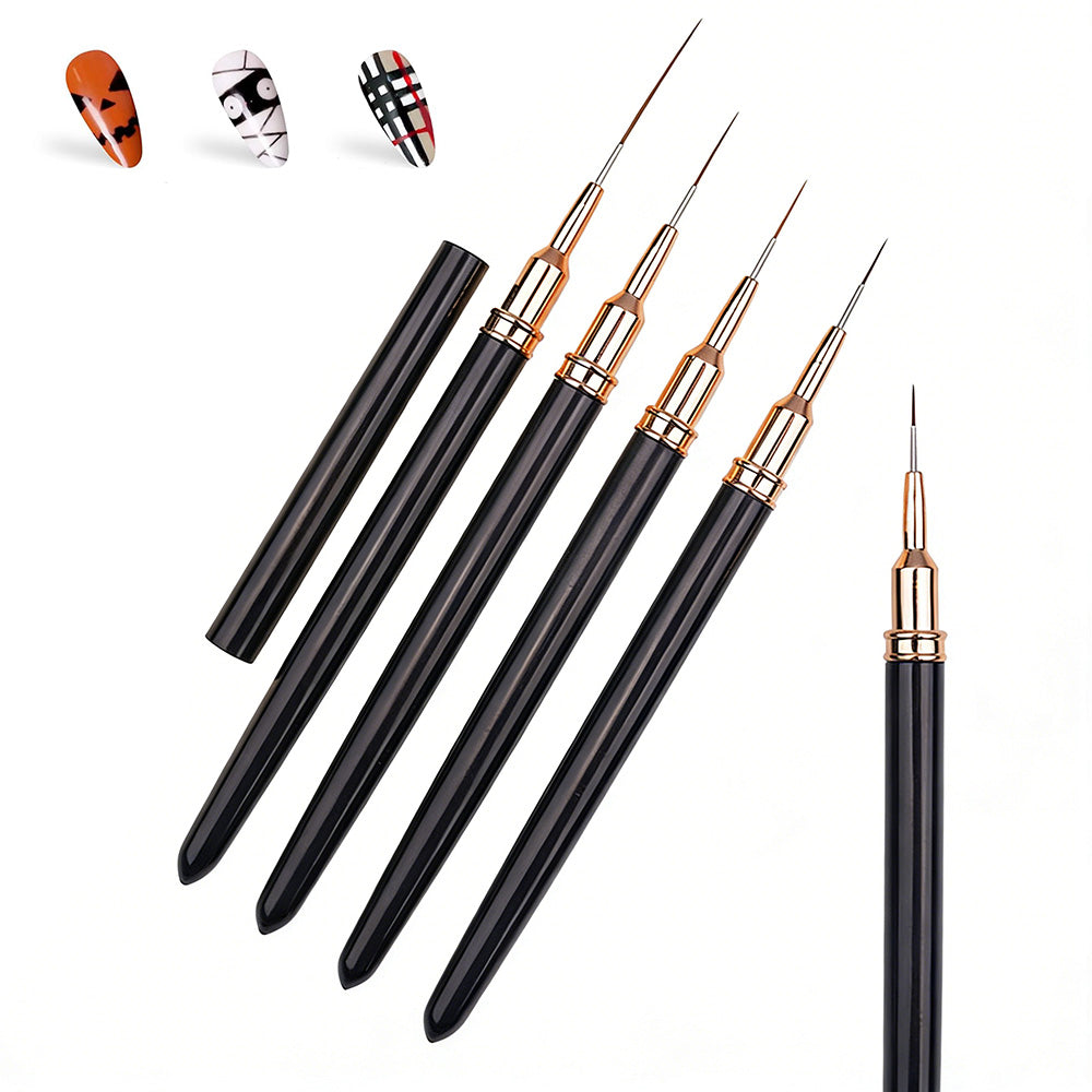 5PCS Nail Art Liner Brushes Set Nail Tools For Long Lines Thin Details Fine Drawing