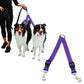 Dual Dog Leash with One Lead Coupler Nylon Harness