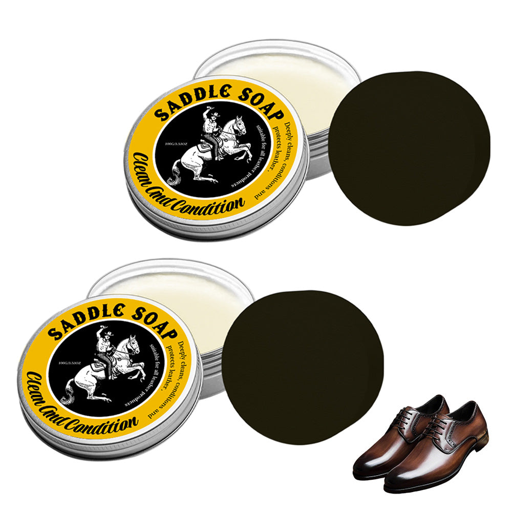 2X Leather Boot Care Kit Saddle Soap Furniture Salve for Leather Furniture Repair Tool