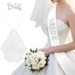Bride Accessory Set with Veil Sash and Headband for Bachelorette Party Bridal Shower