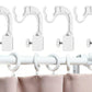 1-Pair Clip-On Curtain Rod Holder No-Drill Window Frame Mount for Dorm Room