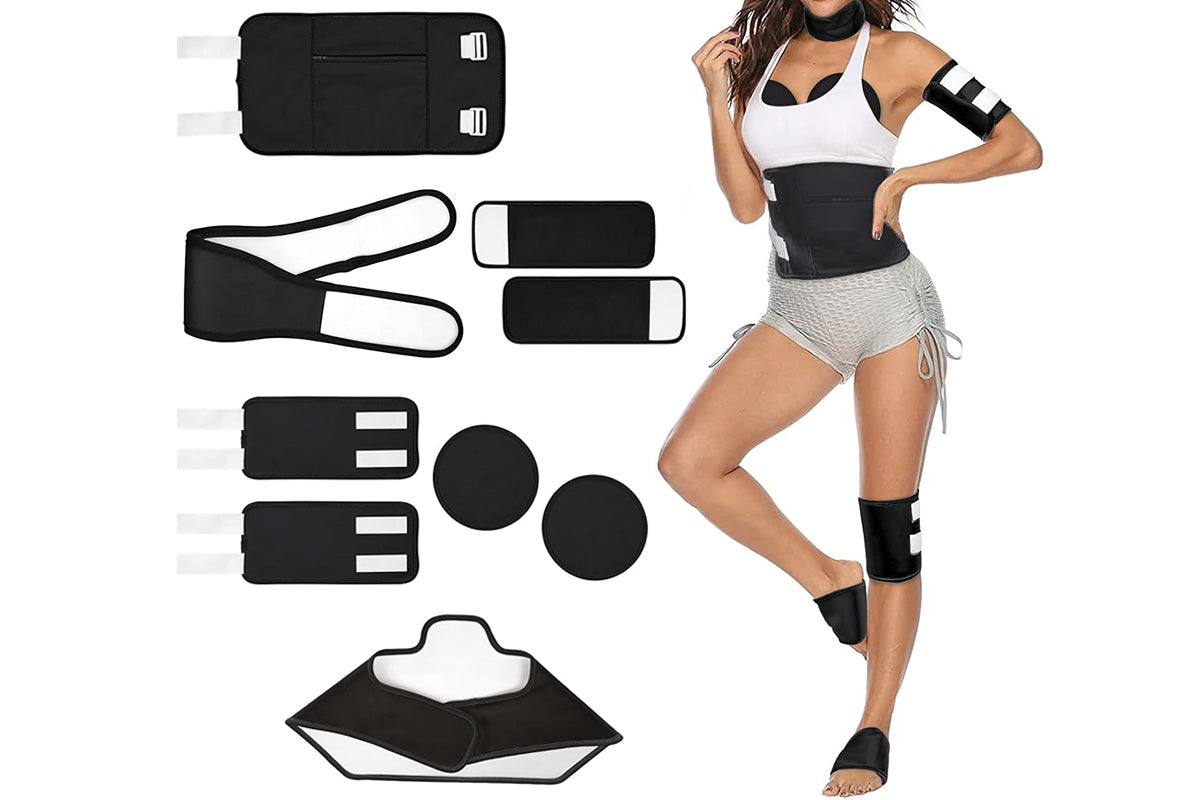 9pcs Reusable Cotton Castor Oil Pack Set for Shoulder Neck Waist Chest Knee & Feet