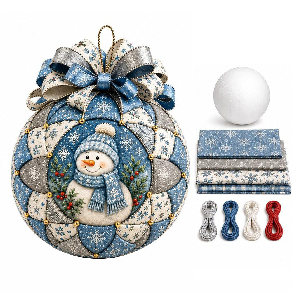 Adult Christmas Patchwork Ball DIY Ornament Craft Kit
