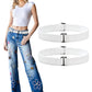 2Pcs Women Adjustable Stretch Belt Invisible Elastic Waistband for Pants Jeans Dresses
