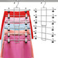 2X Space Saving Hanging Pants Organizer with 12 Clips and 360 Degrees Swivel Hook