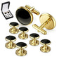 8 Pcs Men Tuxedo Cufflink and Shirt Stud Set for Weddings and Parties