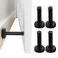 4 Pack Stainless Steel Door Stop Strong Adhesive No-Drill with Rubber Bumper