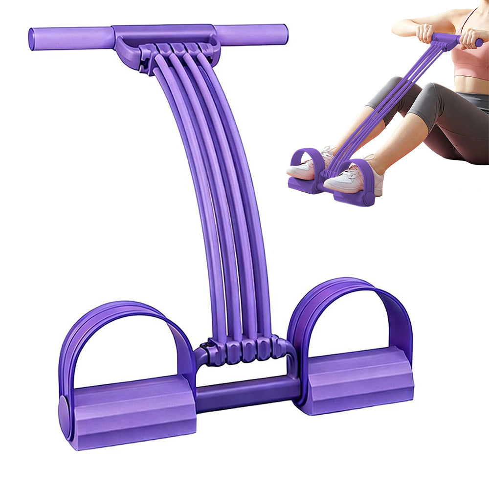8 Tube Pedal Resistance Band with Handle Detachable Adjustable for Full Body Shaping