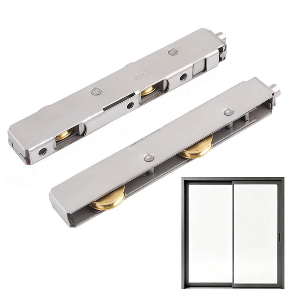 2 PCS Stainless Steel Sliding Door Roller Durable Bottom Guide Wheel for Glass Door