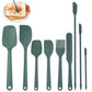 9PCS Silicone Spatula Set Non stick Spoon Utensil Baking Tools With Ergonomic Grip