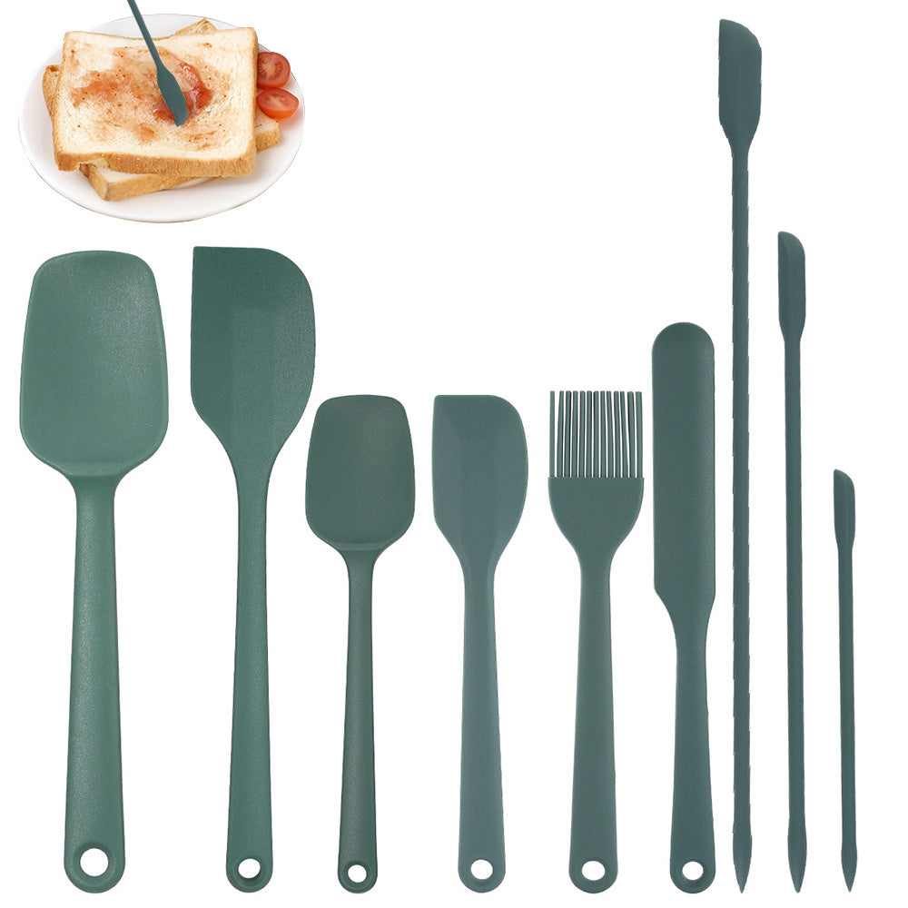 9PCS Silicone Spatula Set Non stick Spoon Utensil Baking Tools With Ergonomic Grip