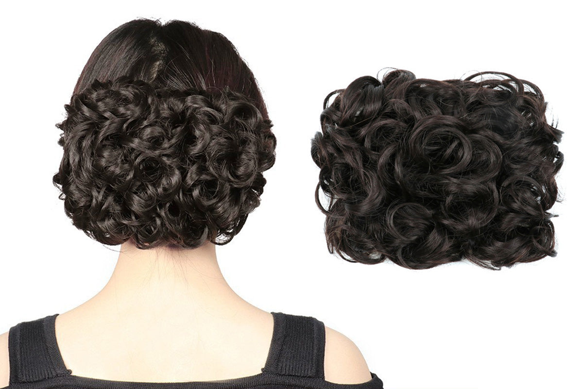 Curly Hair Bun Extension Messy Bun Hairpiece for Instant Updo